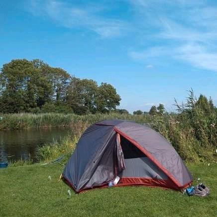 1-p lichtgewicht trekkerstentje van Decathlon met footprint, Caravans en Kamperen, Tenten, Zo goed als nieuw, Ophalen of Verzenden