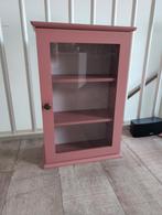 Roze Vitrinekastje met Glazen Deur, Ophalen, Minder dan 50 cm, Met deur(en), Glas