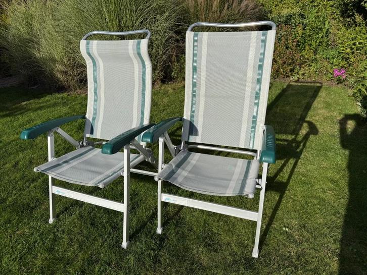 2 Dukdalf stoelen, type comfort, Caravans en Kamperen, Kampeermeubelen, Gebruikt, Campingstoel, Ophalen