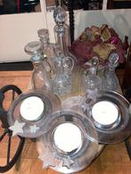 Glazen kristallen Karaffen en Kaarsenhouders Set, Ophalen of Verzenden