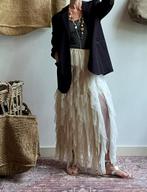 Geweldig mooie tulle rok ecru beigewit vib 36/38 it 42, Beige, Ophalen of Verzenden, Zo goed als nieuw, Maat 36 (S)