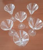 6 Vintage jaren 50-60 wijnglazen met lijngravering, Antiek en Kunst, Ophalen of Verzenden
