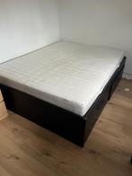 Bedframe (160x200cm) met ruime opberglades, Huis en Inrichting, Slaapkamer | Bedden, Ophalen, Gebruikt, Zwart, Tweepersoons