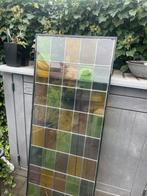 Mooie glas-in-lood ruit in dubbelglas, Doe-het-zelf en Verbouw, Glas en Ramen, Ophalen, Gevelraam of Ruit, Gebruikt, Minder dan 80 cm