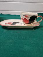 kop met schaal keramisch sawahasa met haan, Huis en Inrichting, Keuken | Servies, Ophalen of Verzenden, 'T Olde Gre-j, Info@toldegrej.nl