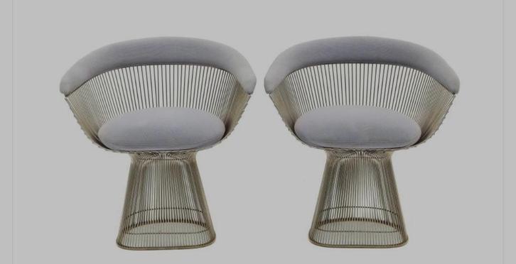 2 Knoll Warren Platner chairs, Antiek en Kunst, Antiek | Meubels | Stoelen en Banken, Ophalen of Verzenden