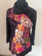 Zwarte tuniek met kleurrijke details - Armand Thiery Maat M, Maat 38/40 (M), Zwart, Ophalen of Verzenden, Lange mouw