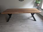 Massief houten boomstamtafel, Huis en Inrichting, Tafels | Eettafels, Ophalen, 200 cm of meer, 50 tot 100 cm, Zo goed als nieuw