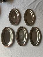 Vintage Franse RVS sierlijke ovale inox serveerschaaltjes, Ophalen, Overige materialen, Overige stijlen, Schaal of Schalen