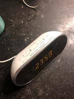Philips AJ1000 Wekker Radio wit, Ophalen of Verzenden, Gebruikt, Digitaal, Wekker of Tafelklok