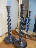 set kandelaars, barley twist opengewerkt, engels, Ophalen of Verzenden