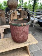 Oude plukmand, Huis en Inrichting, Woonaccessoires | Schalen en Manden, Gebruikt, Mand, Rond, Ophalen of Verzenden