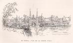 Sneek. Vue de la porte d'eau. Houtgravure Havard 1881, Ophalen of Verzenden