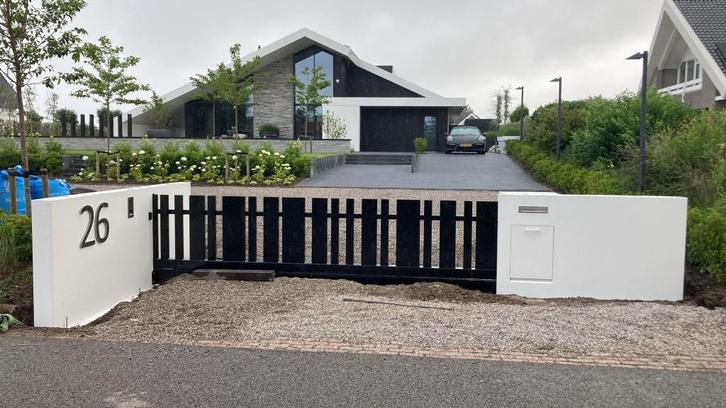 Schuifpoort met siervulling, Tuin en Terras, Tuinhekken en Hekwerk, Nieuw, Overige typen, IJzer, Ophalen