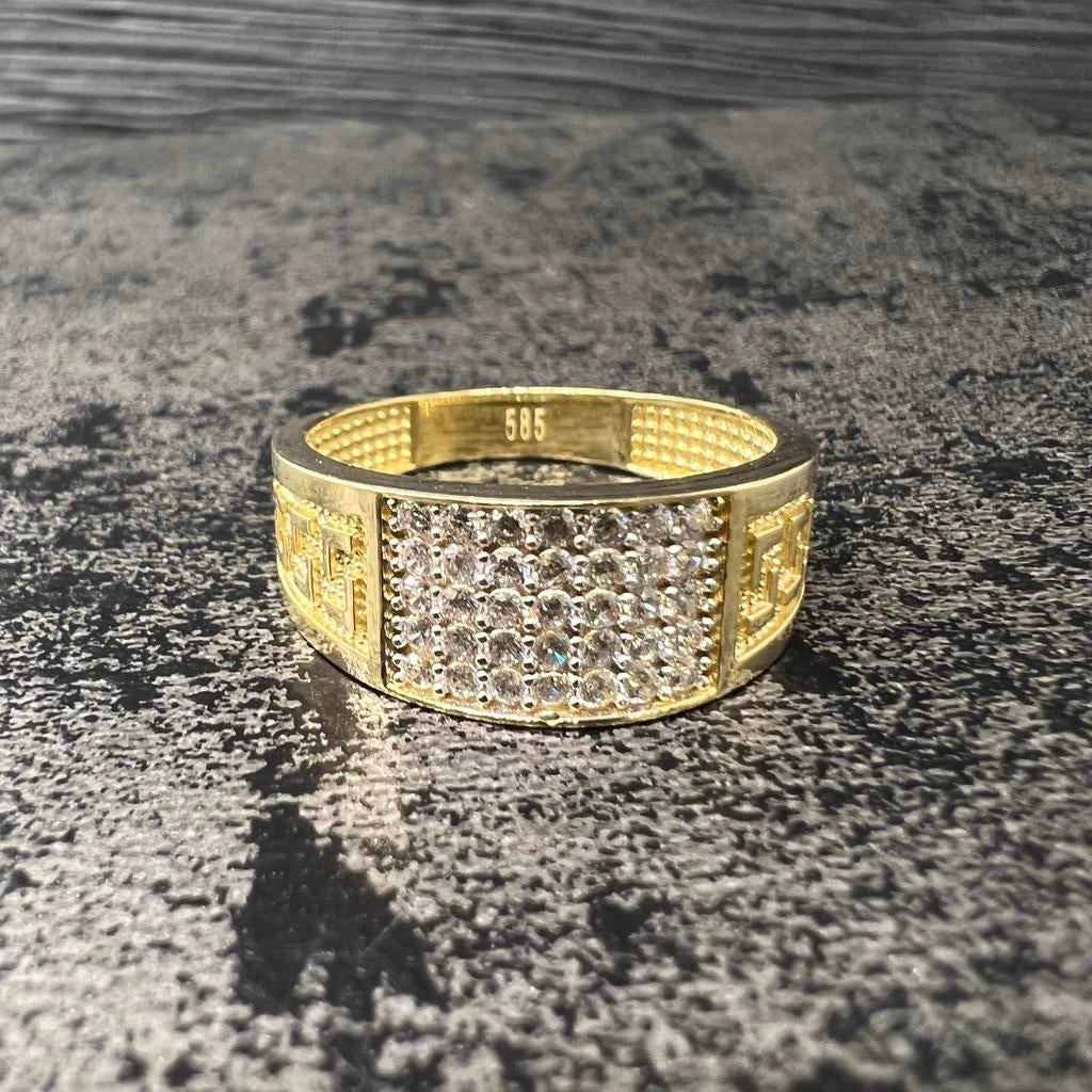 Gouden ring 14 karaat versace model, Sieraden, Tassen en Uiterlijk, Ringen, Nieuw, Dame, Goud, Ophalen of Verzenden