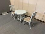 SET - Salontafel met 2 stoelen 73xH73 cm, 1 set, 50 tot 100 cm, Gebruikt, Rechthoekig, 50 tot 75 cm