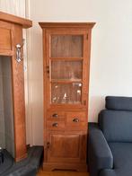 Teak houten vitrine kast, Huis en Inrichting, Kasten | Vitrinekasten, Ophalen, 200 cm of meer, Teakhout, 50 tot 100 cm