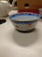 Antieke Chinese Rijstkommen met Bloemmotief, Ophalen of Verzenden