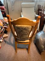 Mooie Eiken Stoel met Bekleding, Huis en Inrichting, Fauteuils, Ophalen, Gebruikt, Minder dan 75 cm, 50 tot 75 cm
