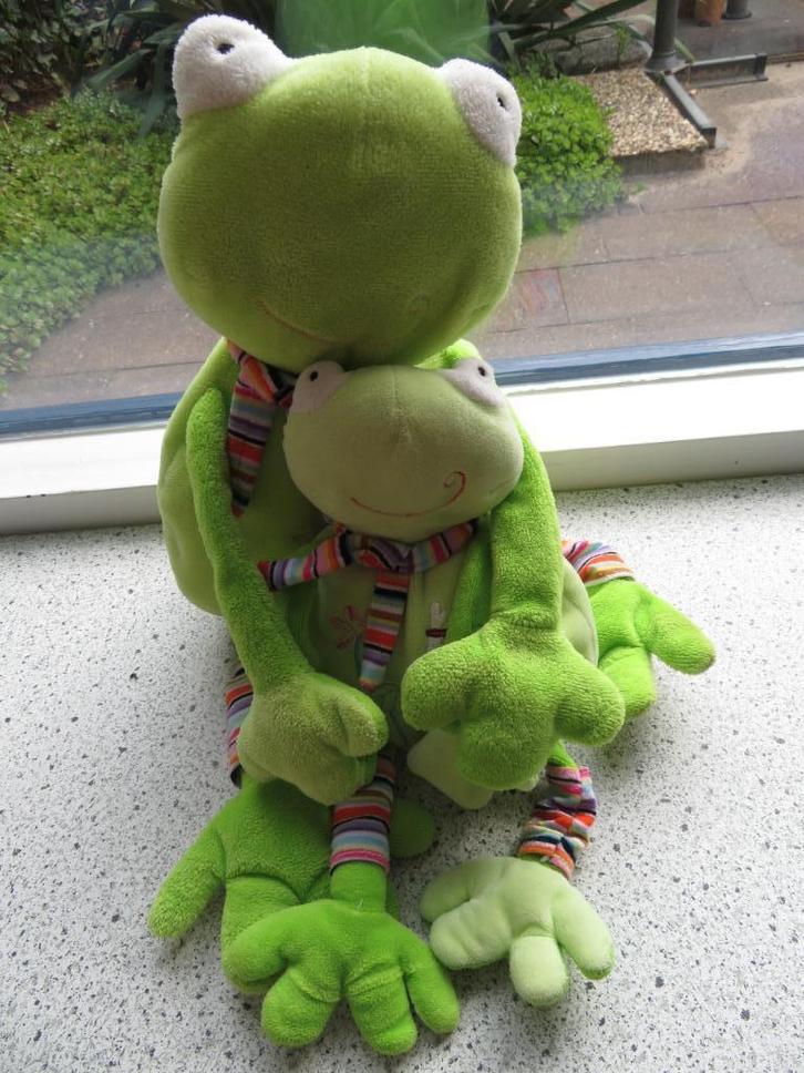 Kikker kikkertje van Aldi merk Bremel met borduursel op lijf, Kinderen en Baby's, Speelgoed | Knuffels en Pluche, Gebruikt, Kikker