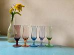 Vintage likeurglazen, set van 5, Overige kleuren, Ophalen of Verzenden, Minder dan 50 cm, Glas