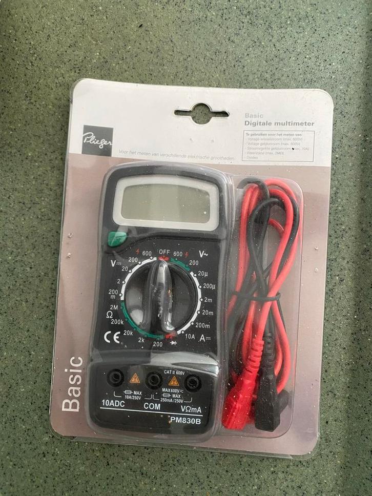 Plieger - Nieuwe Multimeter - Precisie Metingen!, Doe-het-zelf en Verbouw, Meetapparatuur, Nieuw, Multimeter, Ophalen