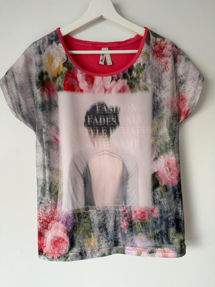 Dames t-shirt top Miss Etam maat M, Kleding | Dames, T-shirts, Zo goed als nieuw, Maat 38/40 (M), Roze, Korte mouw, Ophalen of Verzenden