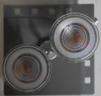 plafond lamp spotjes 2 studie spotten modern design zilver, Huis en Inrichting, Metaal of Aluminium, Ophalen of Verzenden, Zo goed als nieuw