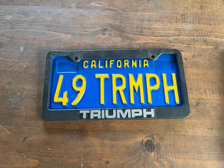 Kentekenplaathouder kenteken USA Triumph, Auto diversen, Kentekenplaathouders, Zo goed als nieuw, Ophalen