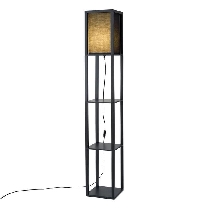 Stijlvolle Staande Zwarte Lamp, Huis en Inrichting, Lampen | Vloerlampen, Zo goed als nieuw, 150 tot 200 cm, Hout, Ophalen