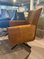 Draaifauteuil Siate velvet oker geel luxe stoel zwarte poot, Ophalen, Nieuw, Stof