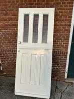 Mooie hardhouten voordeur, Doe-het-zelf en Verbouw, Deuren en Horren, Ophalen, Zo goed als nieuw, Buitendeur, 200 tot 215 cm