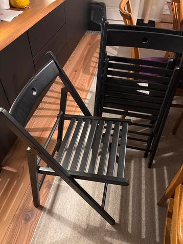 3 Klapstoelen IKEA FRÖSVI - Zwart Hout beschikbaar voor biedingen