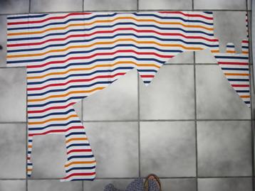 Lap, heel fijne tricotstof rood/wit/blauw/oranje. Polyester. beschikbaar voor biedingen