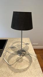 Tafellamp met zwarte kap, Huis en Inrichting, Lampen | Tafellampen, Ophalen, Gebruikt, Stof, Minder dan 50 cm