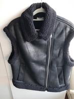 Zwarte Bodywarmer met Imitatiebont maat 36, Ophalen of Verzenden, Zo goed als nieuw, Maat 36 (S), Zwart