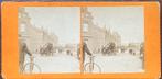 Stereofoto UITRUKKENDE BRANDWEER HOBBEMAKADE Amsterdam 1890, Gebruikt, Verzenden, Foto, Voor 1940