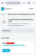 Berenloop Halve Marathon 02 november, Overige merken, Overige typen, Nieuw, Ophalen of Verzenden