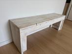 Massief houten eettafel bank, sidetafel, zitbank, Huis en Inrichting, Tafels | Sidetables, Ophalen, Gebruikt, 100 tot 150 cm, 25 tot 50 cm