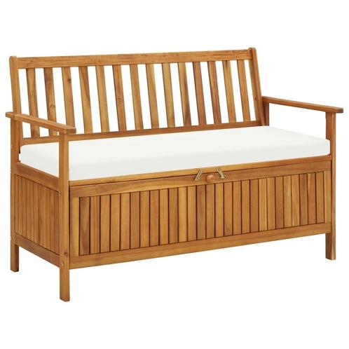 Tuinopslagbank 120x63x84 cm massief acaciahout, Tuin en Terras, Tuinmeubel-accessoires, Nieuw, Ophalen of Verzenden