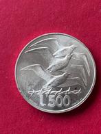 San  Marino 500 lire 1975 Unc 0,835 zilver 11.00 grams, Ophalen of Verzenden, Overige landen, Zilver