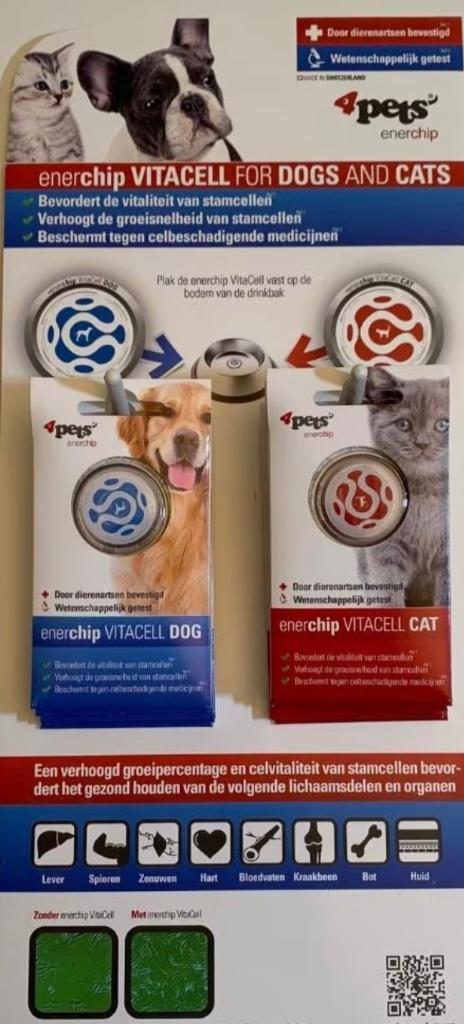 4Pets Enerchip Vitacell voor hond & kat, Dieren en Toebehoren, Honden-accessoires, Nieuw, Ophalen of Verzenden