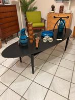 Ovale salontafel hout zwart 1970, Gebruikt, 100 tot 150 cm, X, Minder dan 50 cm