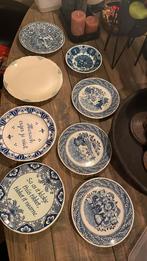Leuk setje delfs blauwe borden, Antiek en Kunst, Antiek | Wandborden en Tegels, Ophalen of Verzenden