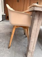 3x Karwei Olli Tuinstoel - Oudroze/Beige, Huis en Inrichting, Stoelen, Ophalen, Kunststof, Gebruikt, Overige kleuren