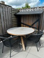 Gratis af te halen tuintafel Lex rond, Tuin en Terras, Tuintafels, Ophalen, Gebruikt, Rond, Hout