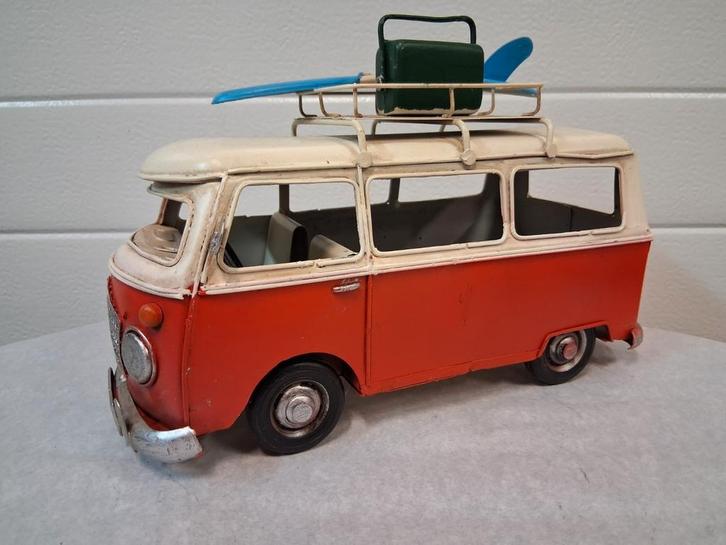 Camper-bus van metaal, Hobby en Vrije tijd, Modelauto's | 1:24, Nieuw, Bus of Vrachtwagen, Overige merken, Ophalen of Verzenden