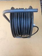 Zware Kabelhaspel / Stroomhaspel / verlengsnoer 50 m., Ophalen of Verzenden, Gebruikt, Kabel of Snoer