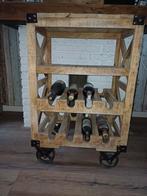 Mango houten wijn kastje, Huis en Inrichting, Kasten | Overige, Ophalen, Zo goed als nieuw