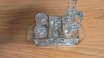 Vintage glazen tafelsetje., Antiek en Kunst, Antiek | Glas en Kristal, Ophalen of Verzenden